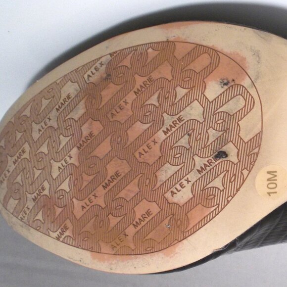 Alex Marie Black Patent Leather Loafer Style Women's 3" High Heels, Size 10M - Picture 10 of 11